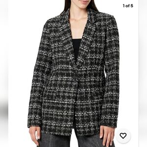The Drop Black Tweed Blazer Blake L Boucle NWT $90